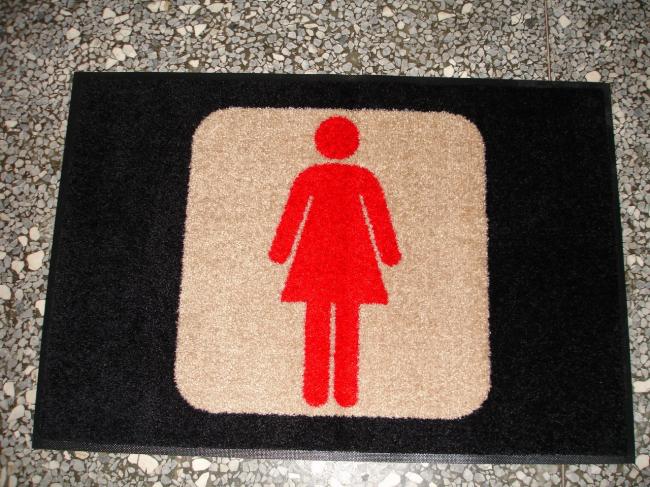 WC01 洗手間吸水止滑地墊-標誌地墊/女